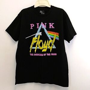 Men's Size Large Pink Floyd Dark Side Of The Moon‎ T Shirt Colorful Bright